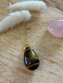 Pendentif goutte œil de tigre