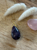 Pendentif goutte améthyste