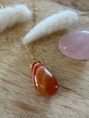 Pendentif goutte cornaline