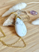 Pendentif goutte howlite