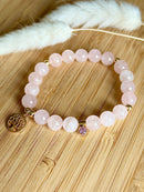 Bracelet "Joyau" en quartz rose
