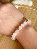 Bracelet "Joyau" en quartz rose