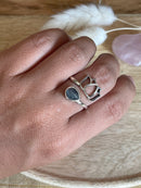 Bague Lotus en Labradorite