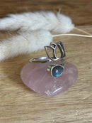 Bague Lotus en Labradorite
