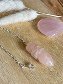 Pendule Egyptien en Quartz rose