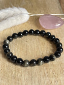 Bracelet Obsidienne Dorée