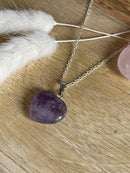 Collier Coeur Améthyste