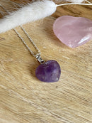 Collier Coeur Améthyste