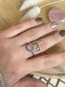 Bague Lotus en quartz rose