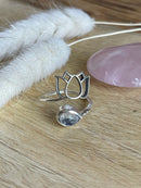 Bague Lotus en péristérite