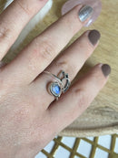 Bague Lotus en péristérite